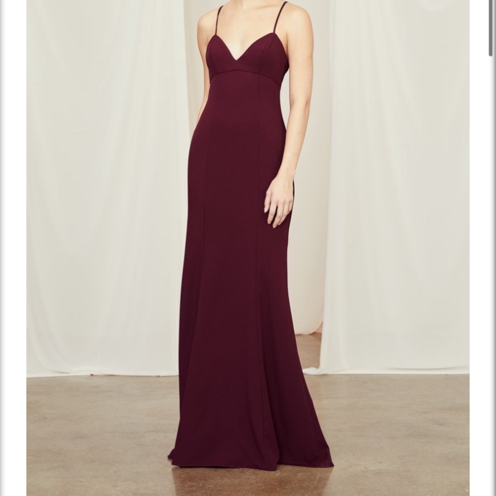Ruby/Maroon Jenny yoo bridesmaids dress size 10